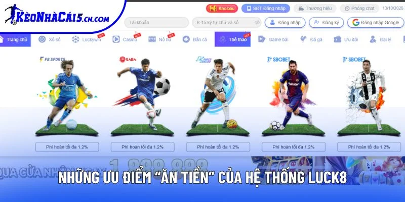 Những ưu điểm “ăn tiền” của hệ thống Luck8 Những ưu điểm “ăn tiền” của hệ thống Luck8