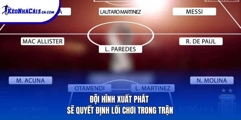 Đội hình xuất phát sẽ quyết định lối chơi trong trận 